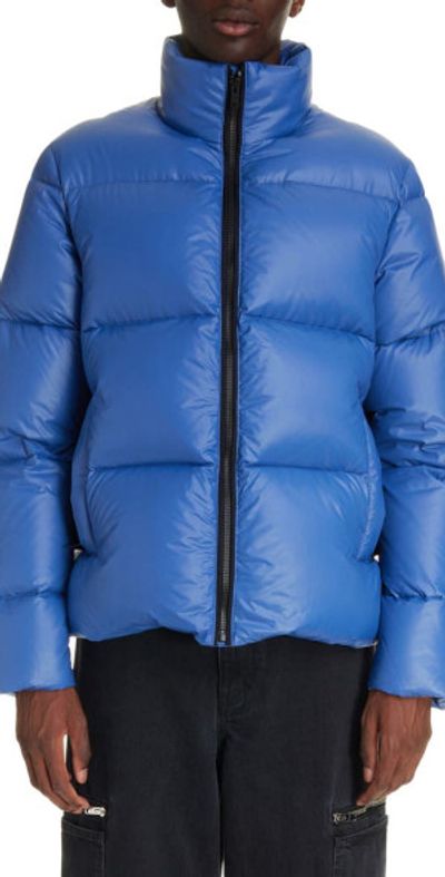 Givenchy 4G Side Buckle Down Puffer Jacket in Royal Blue at