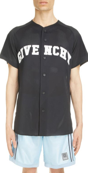 Givenchy - Mesh Baseball Jersey in Black at Nordstrom