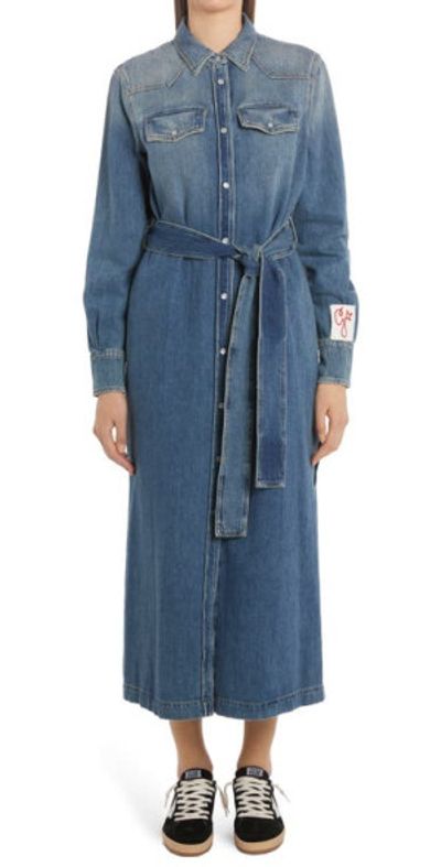 Golden Goose - Dana Long Sleeve Denim Shirtdress in Blue at Nordstrom