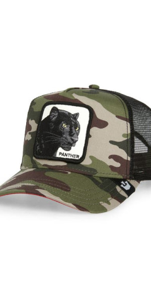 Cappello Trucker Goorin Bros Panther - Berretto Nero Tesa Curva Taglia Unica