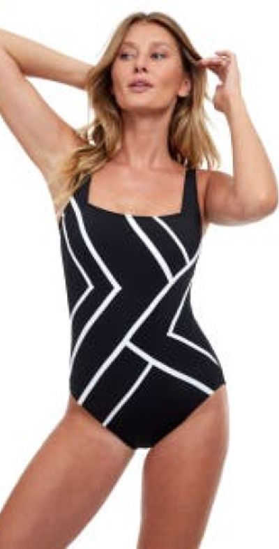 Gottex Gottex Mirage Square neck One Piece in Black White