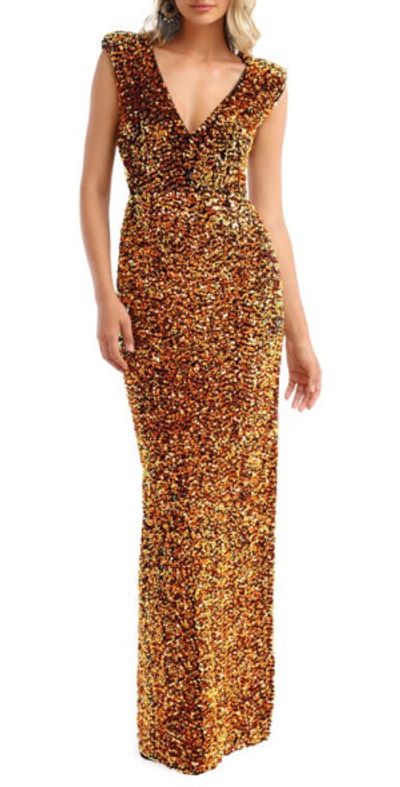 HELSI - Alondra Sequin Gown in Amber at Nordstrom