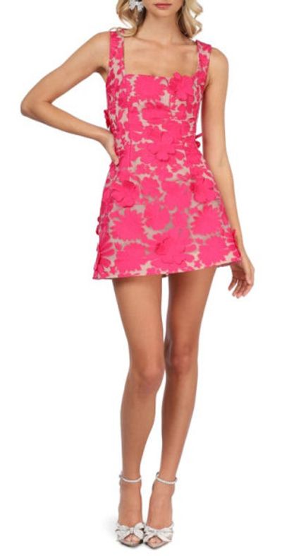 knee length dresses for ladies Belen White/Pink / S