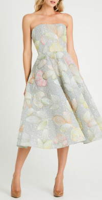 Anthropologie ★ Helsi Vivi Strapless Beaded Midi Dress Helsi Vivi Strapless Beaded Fit & Flare Midi Dress