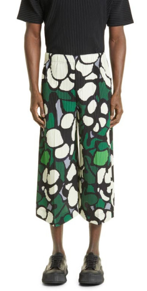 Homme Plissé Issey Miyake - Cotton Bolls Floral Pleated Crop