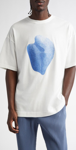 HOMME PLISSÉ ISSEY MIYAKE x ロナンブルレック　ロンT Homme Plissé Issey Miyake - x Ronan Bouroullec Cotton Graphic T