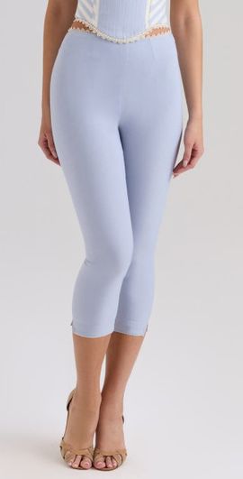 HOUSE OF CB HOUSE OF CB Carella Slim Fit Capris in Ice Water at Nordstrom, Size X-Small