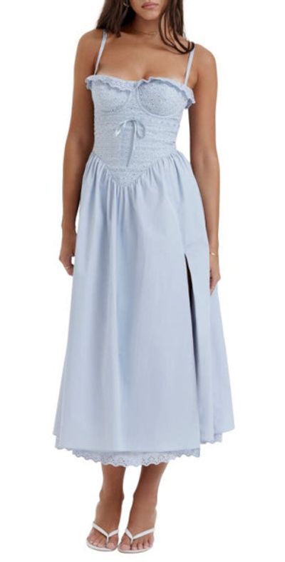 prom dresses blue ombre Lace-Corset Long Ombre Prom Dress with Ruffles– PromGirl main image 1
