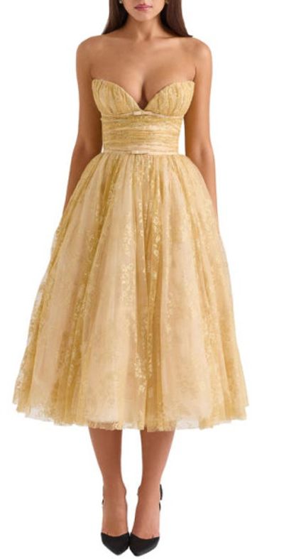 knee length dresses for ladies House of CB MYRNA CRYSTAL SATIN CORSET MIDI DRESS – Luxe by Kan