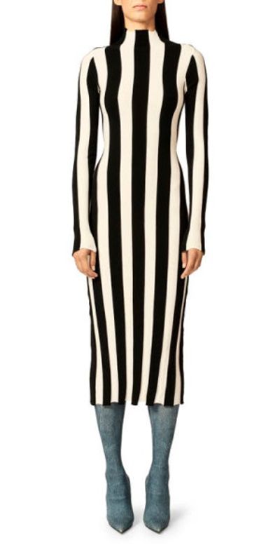 Interior - The Ridley Long Sleeve Body-Con Midi Dress in Black/White at Nordstrom, Size X-Small Interior - The Ridley Long Sleeve Body-Con Midi Dress in Black/White at Nordstrom, Size X-Small
