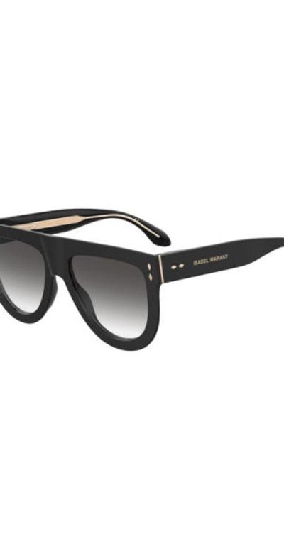 Isabel Marant - 57mm Flat Top Sunglasses in Black /Grey Shaded display picture 1