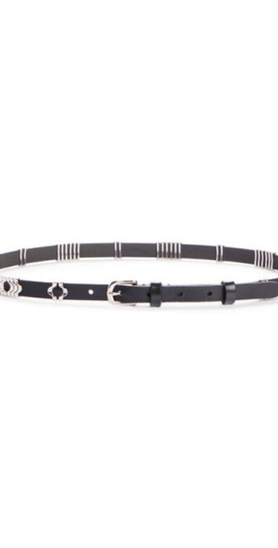 Isabel Marant Isabel Marant Odena Faithful Leather Belt in Black/silver at Nordstrom, Size 80