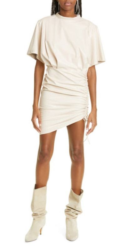 Isabel Marant toile - Balesi Asymmetric Hem Faux Leather Dress in Chalk at  Nordstrom