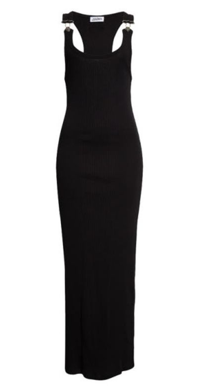 Jean Paul Gaultier - Rib Buckle Strap Cotton Maxi Dress in Black at Nordstrom Jean Paul Gaultier - Rib Buckle Strap Cotton Maxi Dress in Black at Nordstrom