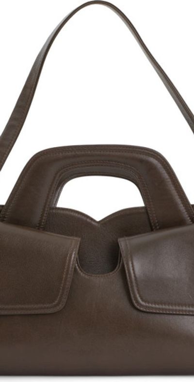 Jeffrey Campbell Jeffrey Campbell Lorelai Double Strap Leather Satchel in Khaki at Nordstrom