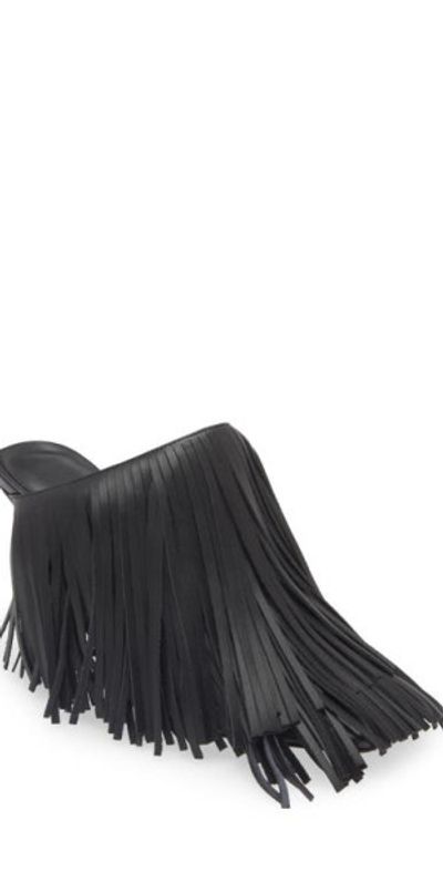 Jeffrey Campbell Jeffrey Campbell Margins Fringe Mule in Black