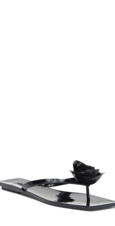 Jeffrey Campbell Jeffrey Campbell Sweeten Flip Flop in Black Shiny at Nordstrom, Size 6