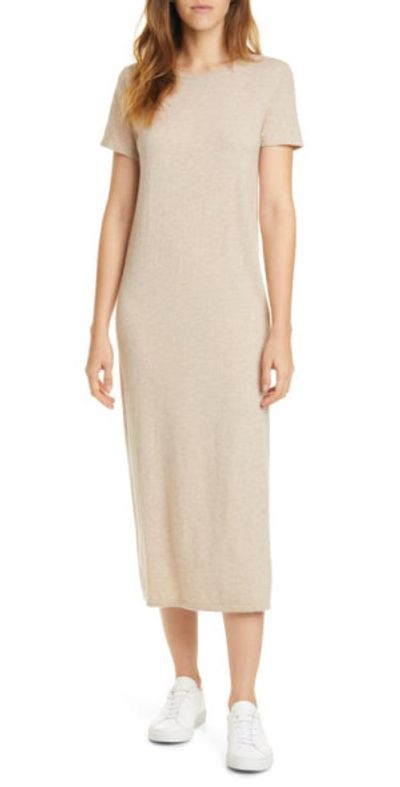 Jenni Kayne Eco T-Shirt Midi Dress in Oatmeal at Nordstrom