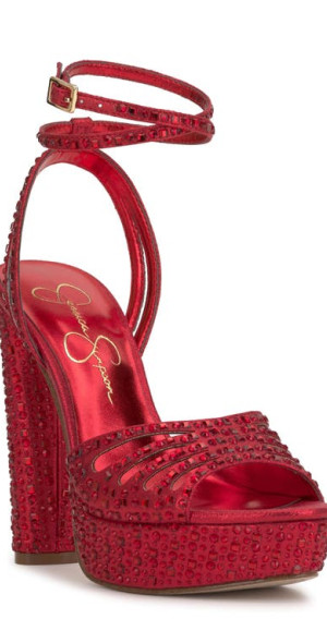 Jessica Simpson Pialley Ankle Strap Platform Pump in Purple
