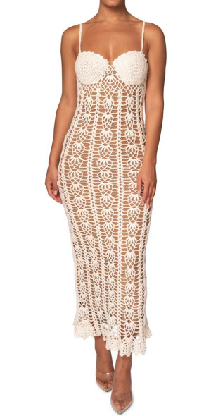 JLUXLABEL - Odyssey Crochet Maxi Dress in White at Nordstrom, Size