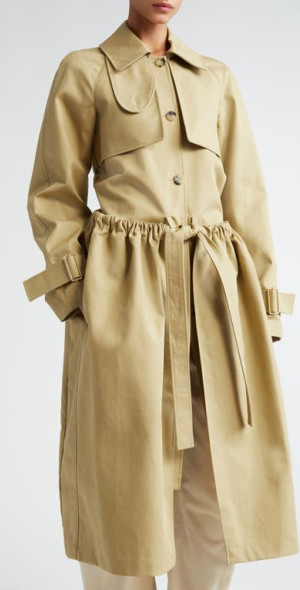 JW Anderson - Ruched Waist Trench Coat in Beige
