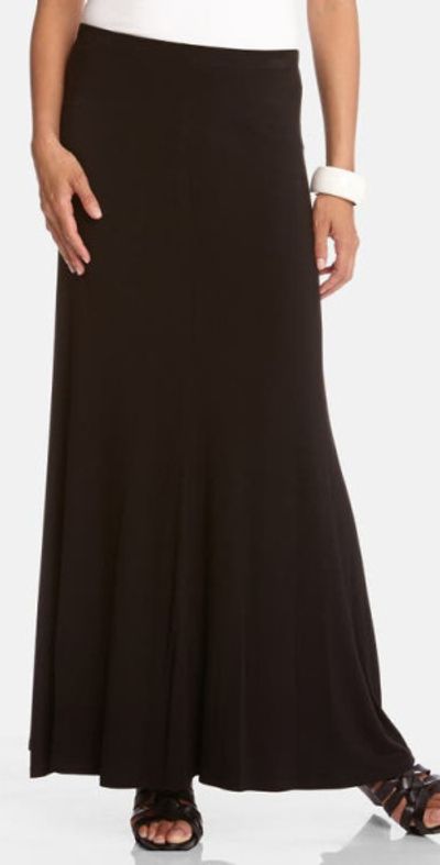 Karen Kane Karen Kane Flared Maxi Skirt in Black at Nordstrom