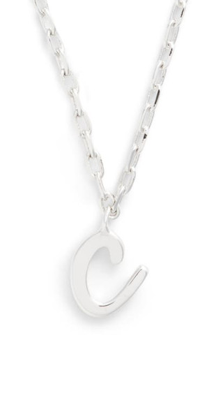 kate spade new york kate spade one in a million initial pendant necklace in C Silver at Nordstrom
