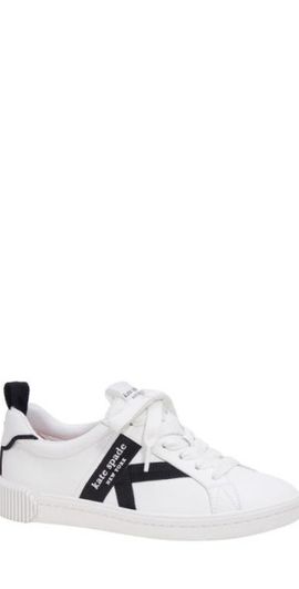 Kate Spade New York Kate Spade New York signature sneaker in True White /Black at Nordstrom, Size 5
