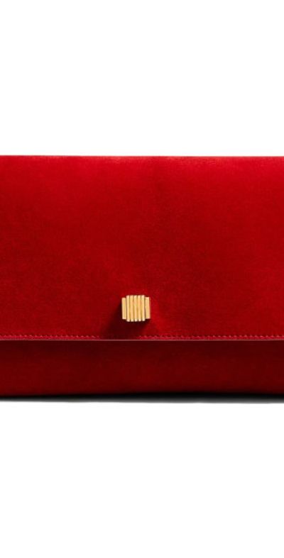 Khaite Khaite Audrey Suede Clutch in Rebel at Nordstrom