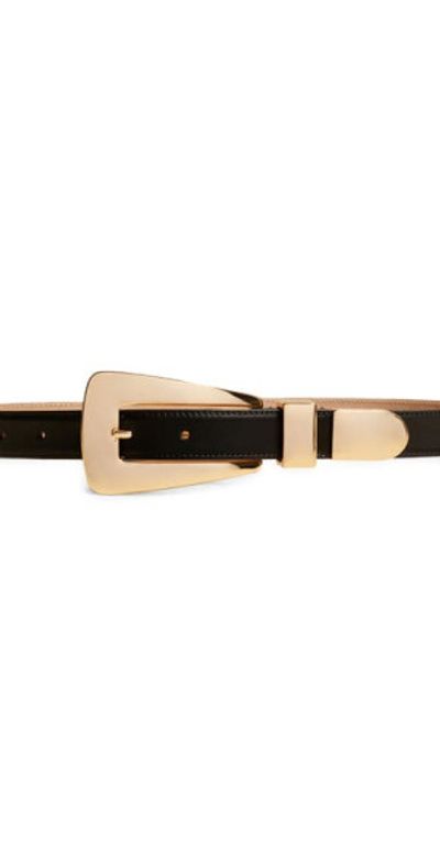 Khaite Khaite Lucca Leather Belt in Black at Nordstrom, Size 90