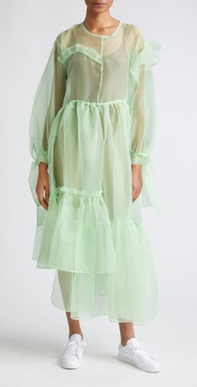 maxi dress pleated Blue Wedding Maxi Dress – Slim Fit with Pleated Shoulder Detail Atlantic Depth / XL