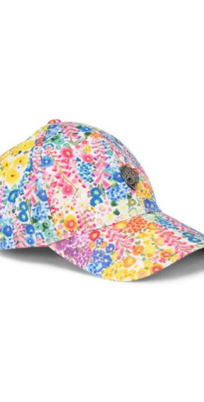 Kurt Geiger London - Floral Print Baseball Cap in Blue Multi display picture 2