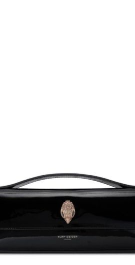 Kurt Geiger London Kurt Geiger London Long Bond Leather Top Handle Bag in Black at Nordstrom