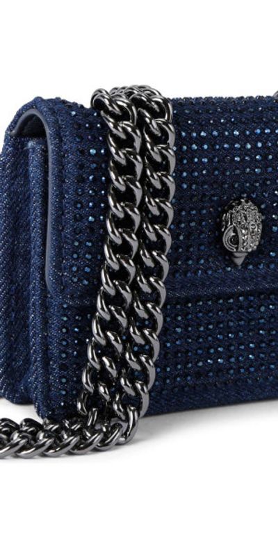 Kurt Geiger London Micro Kensington Embellished Denim Crossbody