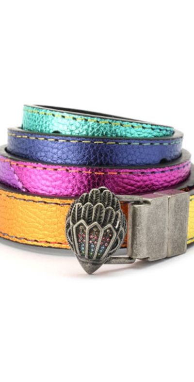 Kurt Geiger London - Reversible Leather Belt in Rainbow at  display picture 1
