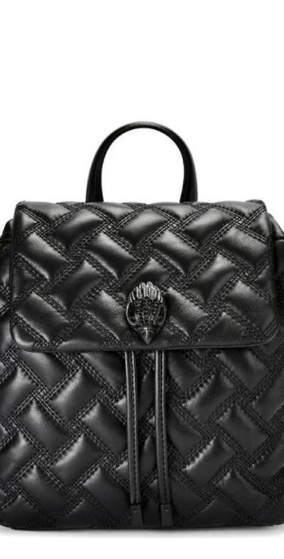 Kurt Geiger London Small Kensington Leather Backpack KENSINGTON SM BACKPACK DR Black drench backpack by KURT  main image 4