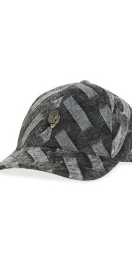 Kurt Geiger London Kurt Geiger London Woven Denim Adjustable Baseball Cap in Washed Black at Nordstrom