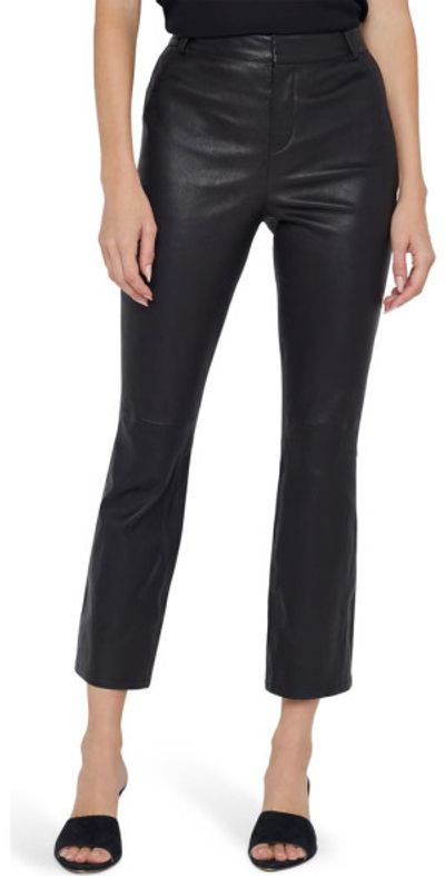 L'AGENCE L'AGENCE Ketra Leather Ankle Pants in Black at Nordstrom, Size 8