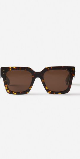 Lanvin Lunettes Maxi Rectangle Lanvin Signature in Amber-Turtoise at Nordstrom