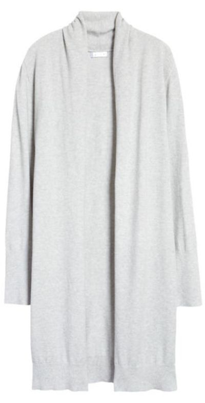 Leith Leith Cozy Long Cardigan in Grey Light Heather at Nordstrom