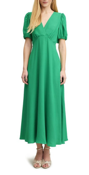 saloni green bow dress Camille Velvet Embellished Bows Dress in Green – SALONI