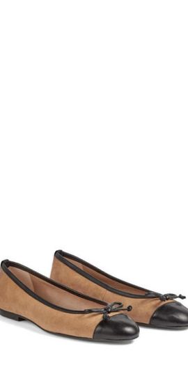LK Bennett LK Bennett Kara Ballet Flat in Sand Black
