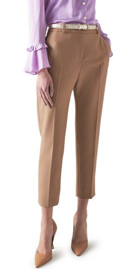 LK Bennett LK Bennett Mariner Ankle Cigarette Trousers in Camel at Nordstrom, Size 2
