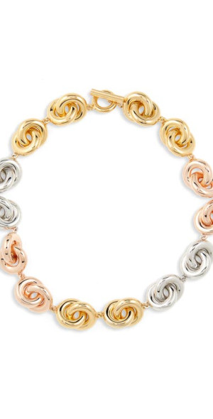 Loewe Donut Link Necklace in Silver/Gold/Pink Gold at Nordstrom