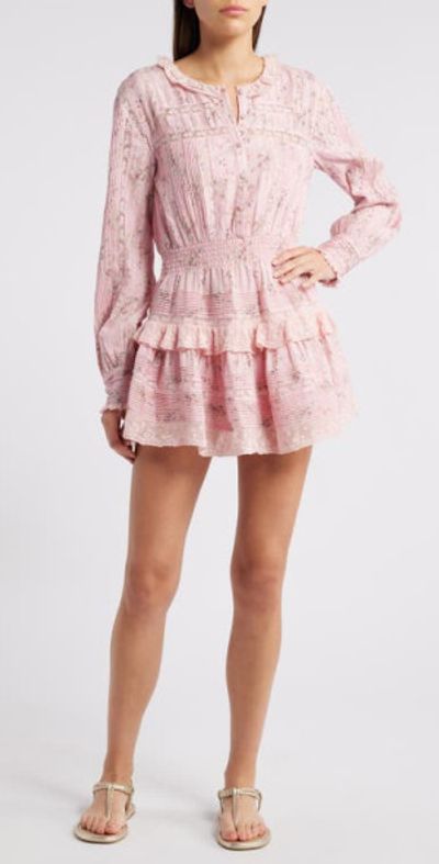 pink dusk dresses Pink Dusk Ruched Mesh Stretch Dress