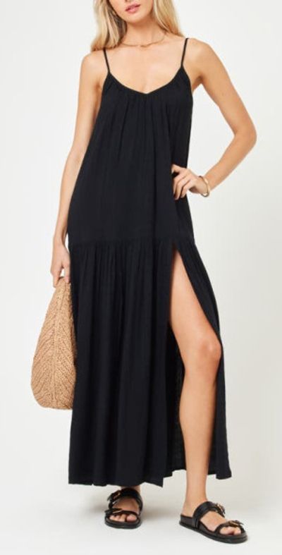 LSPACE LSPACE Malibu Cover-Up Maxi Dress in Black at Nordstrom, Size X-Small