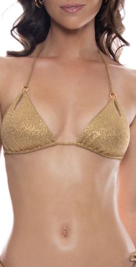 Luli Fama Luli Fama Rings Cut Out Triangle Top in Gold at Nordstrom, Size Medium