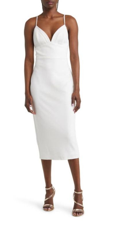 white midi dress nordstrom Womens Sundresses White Christmas Dresses 3/4 Sleeve Wrap Style Dress  Dressbarn flattering fits. Midi White Dresses | Nordstrom