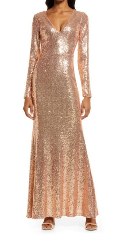 slim fit dress slacks Zapaka Women Rose Gold Formal Dress with Slit Sequin Mermaid Cut Out Deep V-Neck Spaghetti Straps Long Formal Wear Dress, Rose Pink / US12