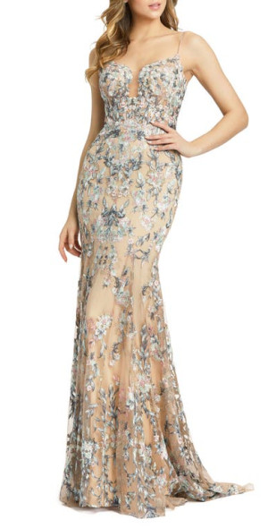 Floral Nordstrom Mermaid Dress Dress The Population Cherilyn